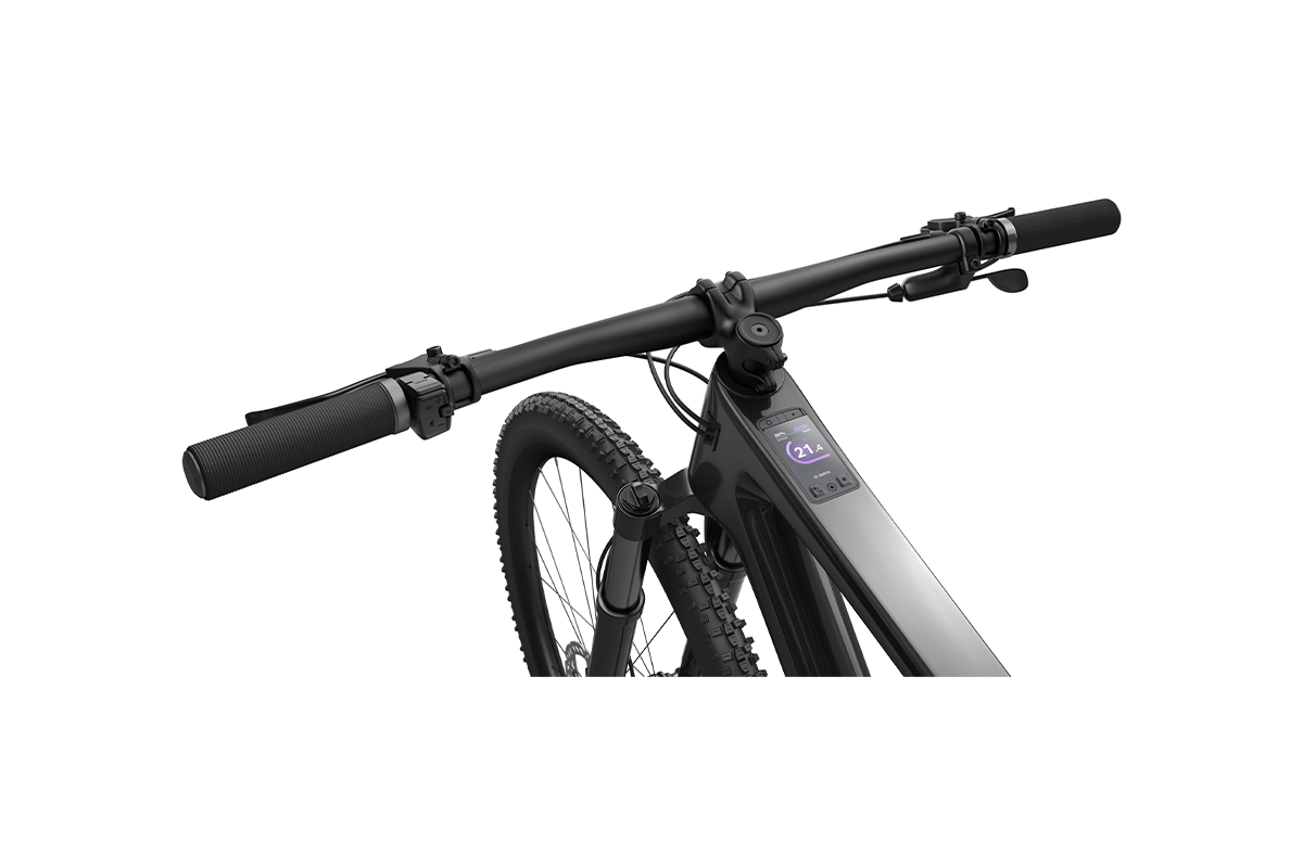 Bosch Kiox 400C instalovaný v horní trubce jízdního kola.